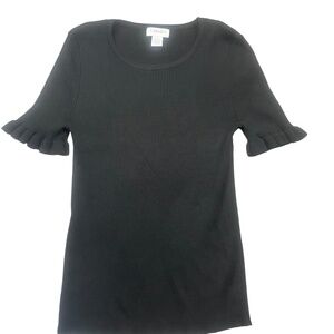 Carmen XL Black‎ Short sleeve Top Sweater Knit